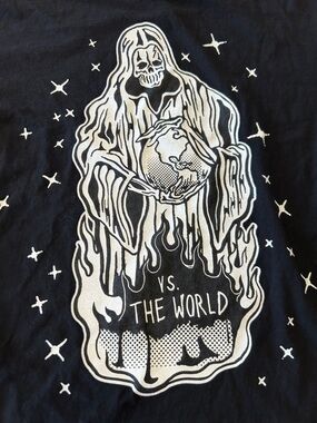 Warren Lotas, Vs. The World Tshirt Black Grim Reaper Large Tee Graphic